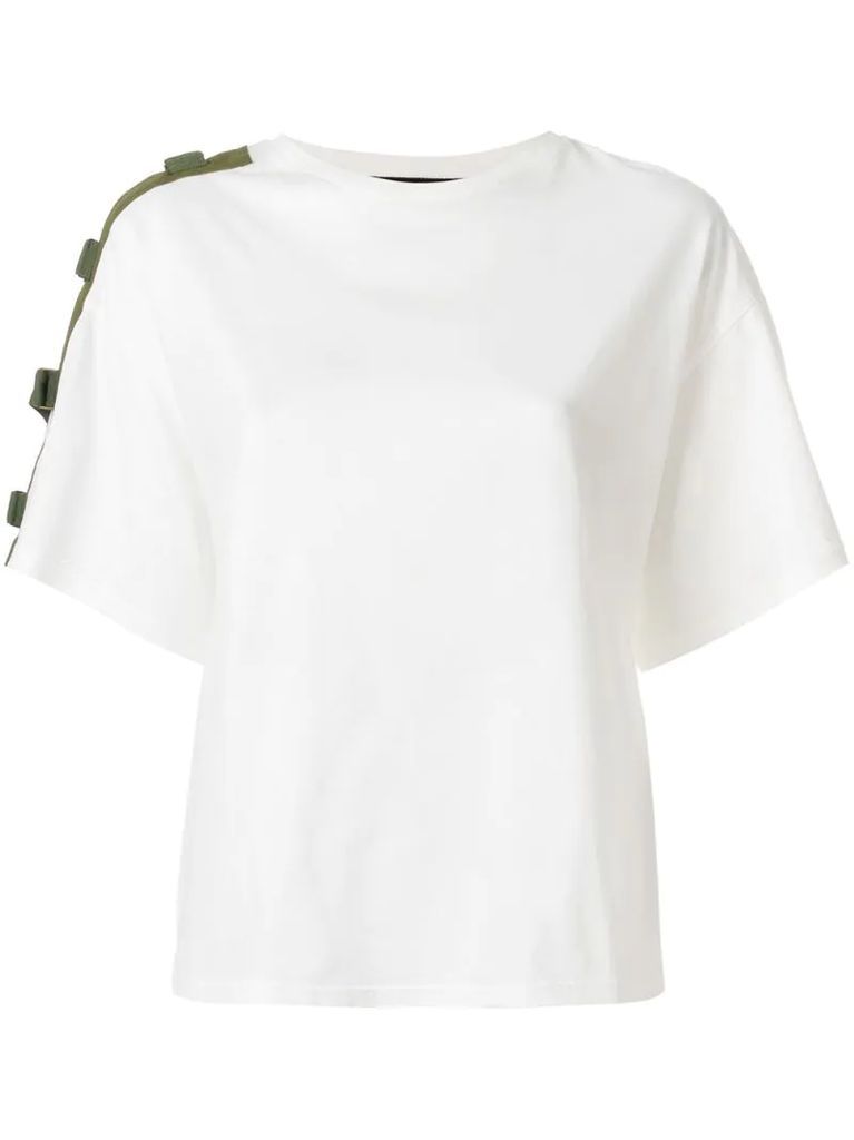 buckled sleeves T-shirt