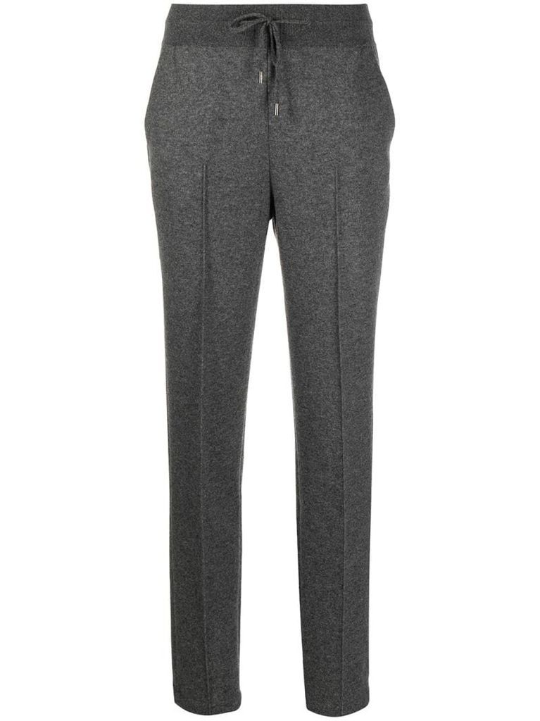 knitted cashmere track pants