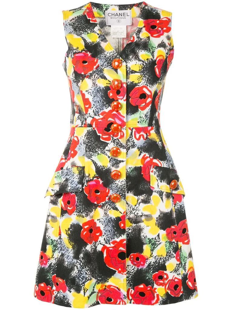 1997 floral sleeveless dress