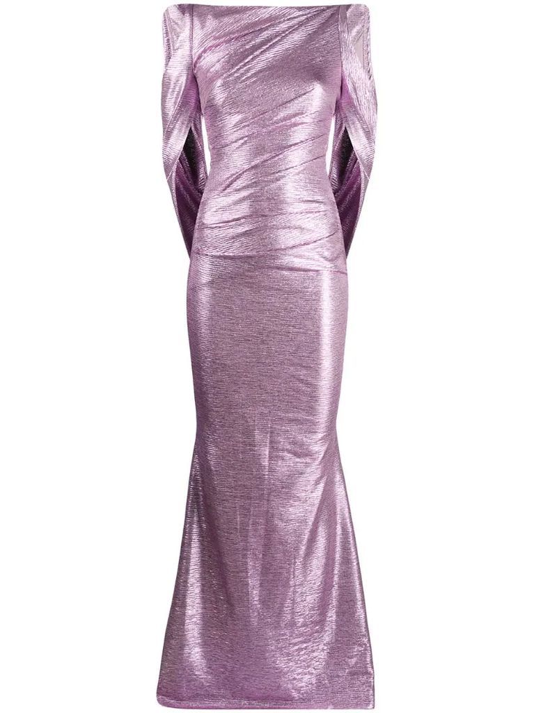 Ponceau evening gown