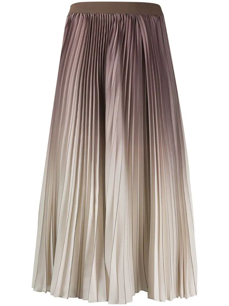 pleated midi skirt