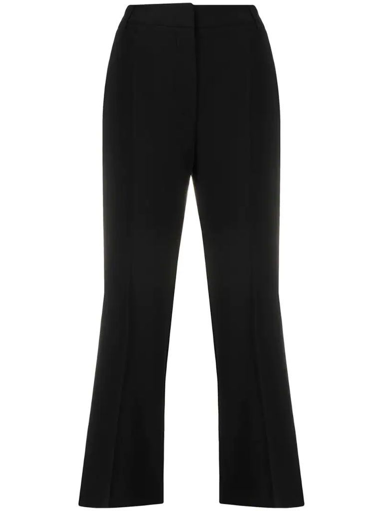 cropped bootcut trousers