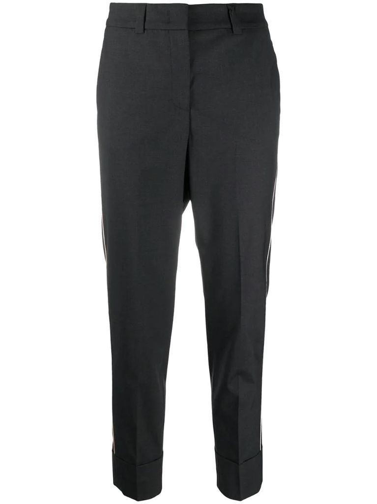 side stripe tailored trousers