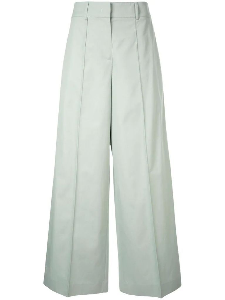 flared tailored trousers
