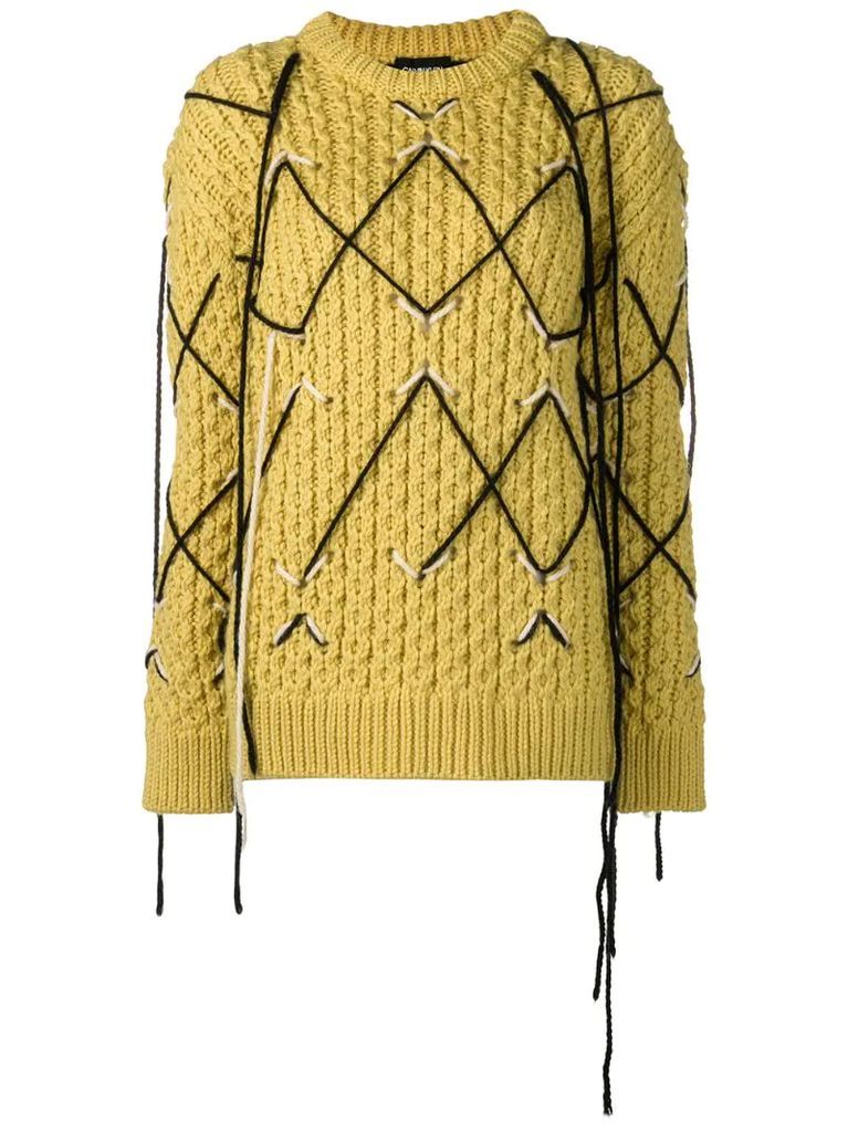 intarsia knit sweater