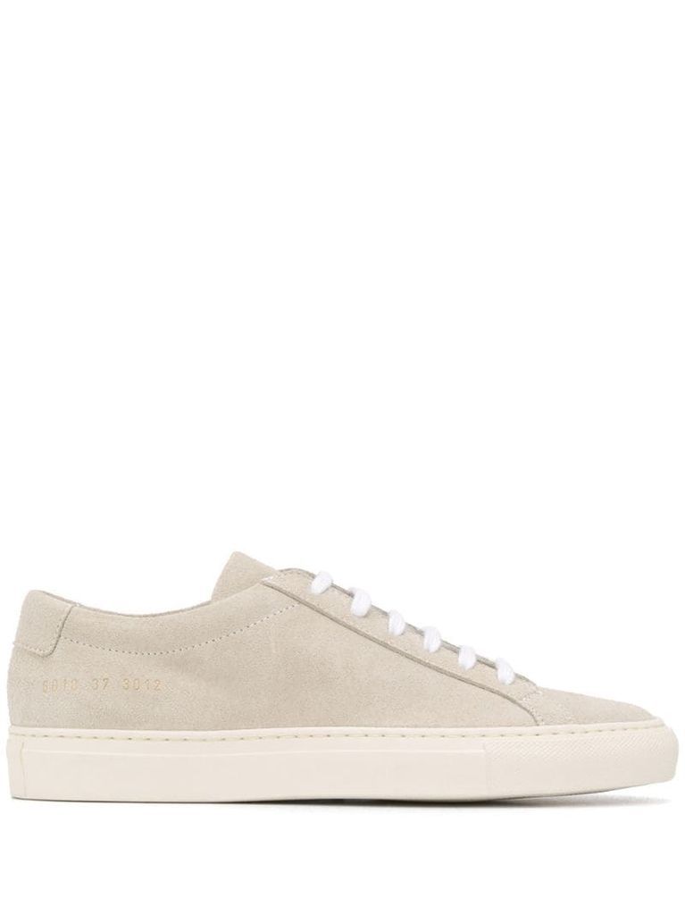 textured stitch detail lace-up sneakers