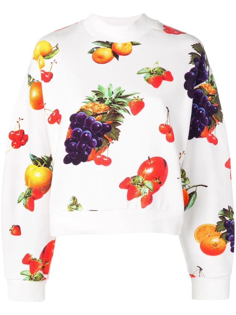 fruit print sweatshirt