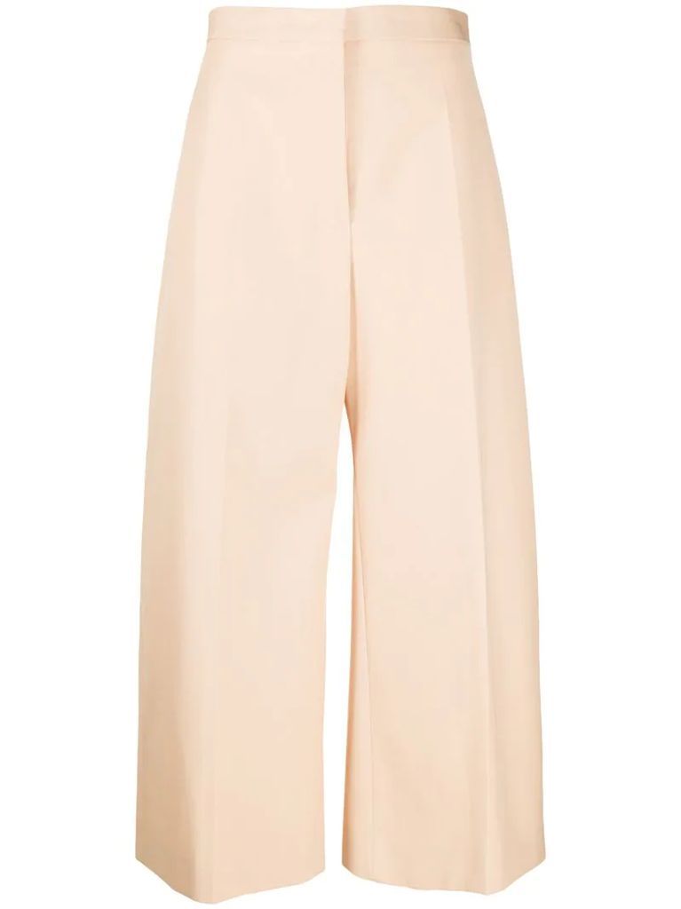 wide-leg tailored trousers