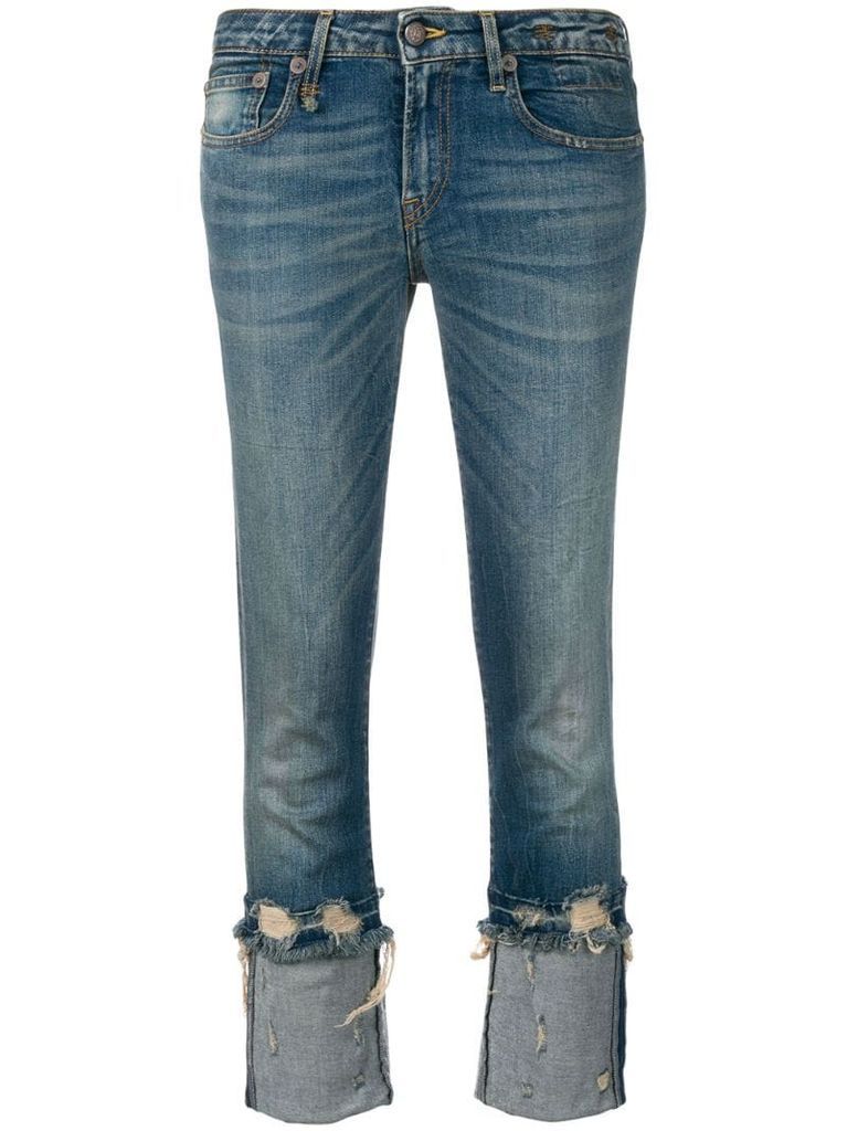 cropped low rise jeans