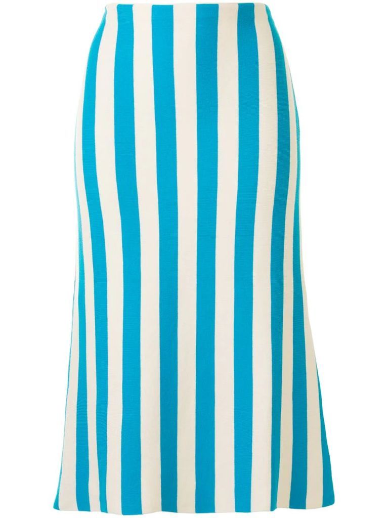 straight striped skirt