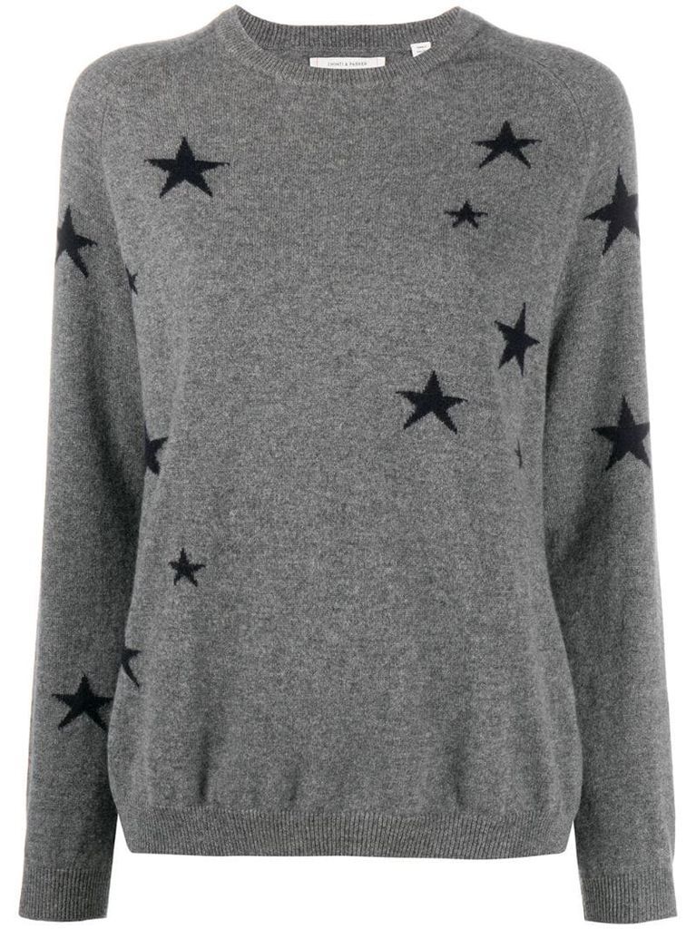 star print cashmere jumper