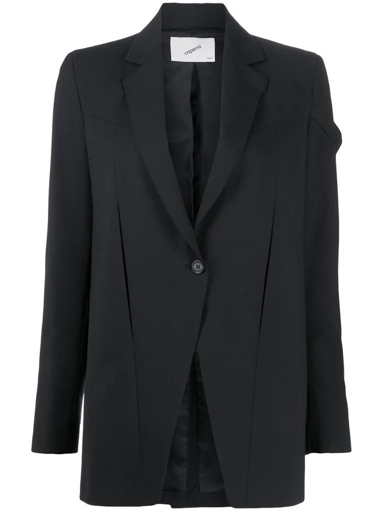 Connection single-breasted blazer