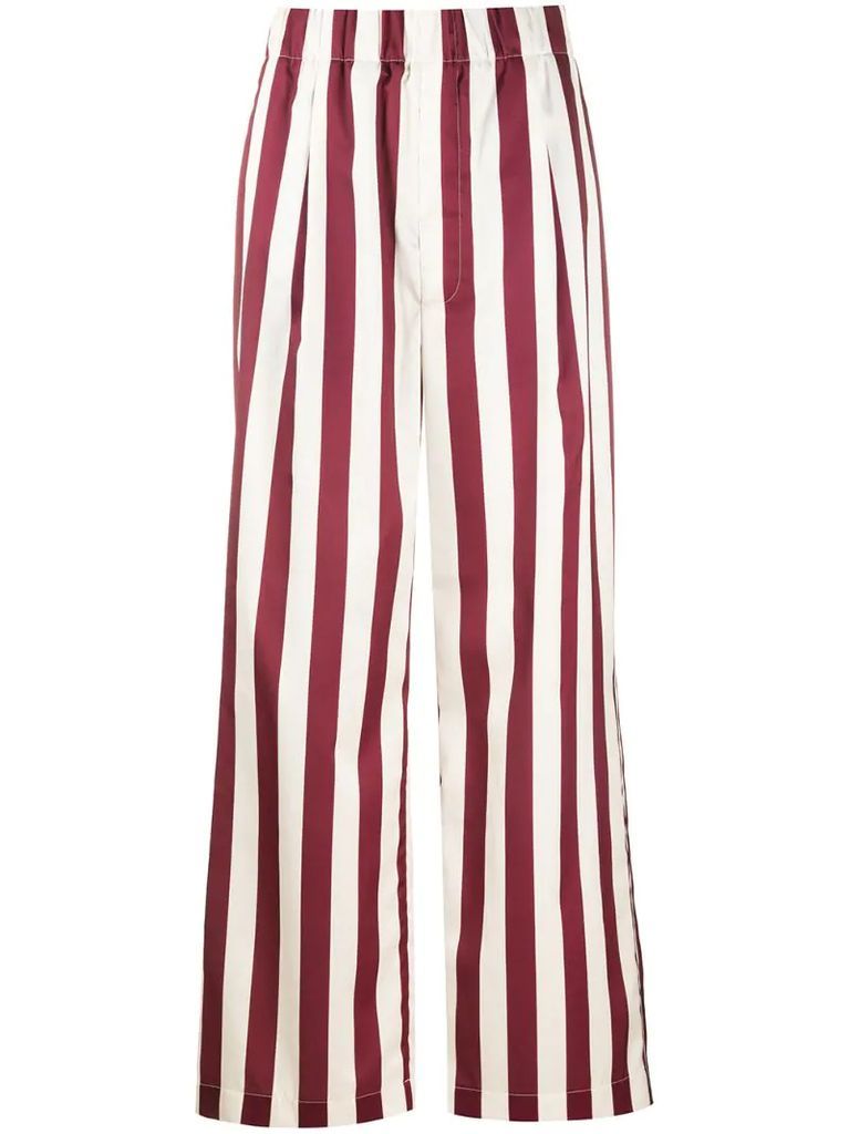 striped wide-leg trousers