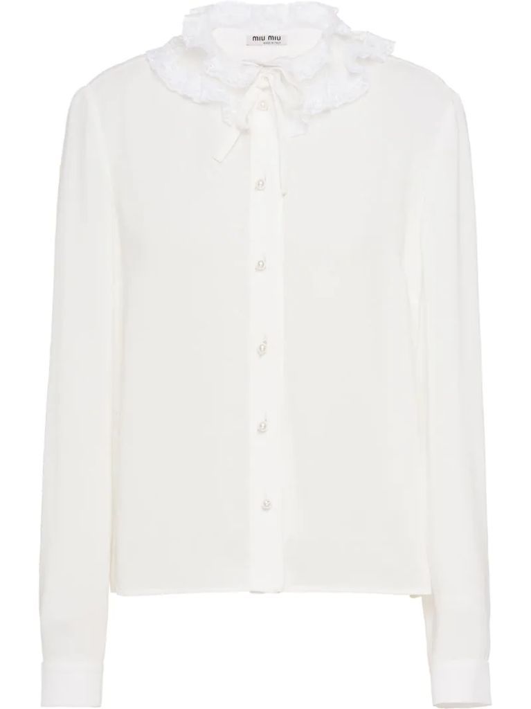 lace collar shirt