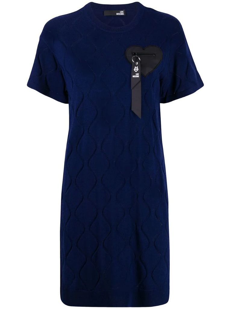 short-sleeve fitted dress