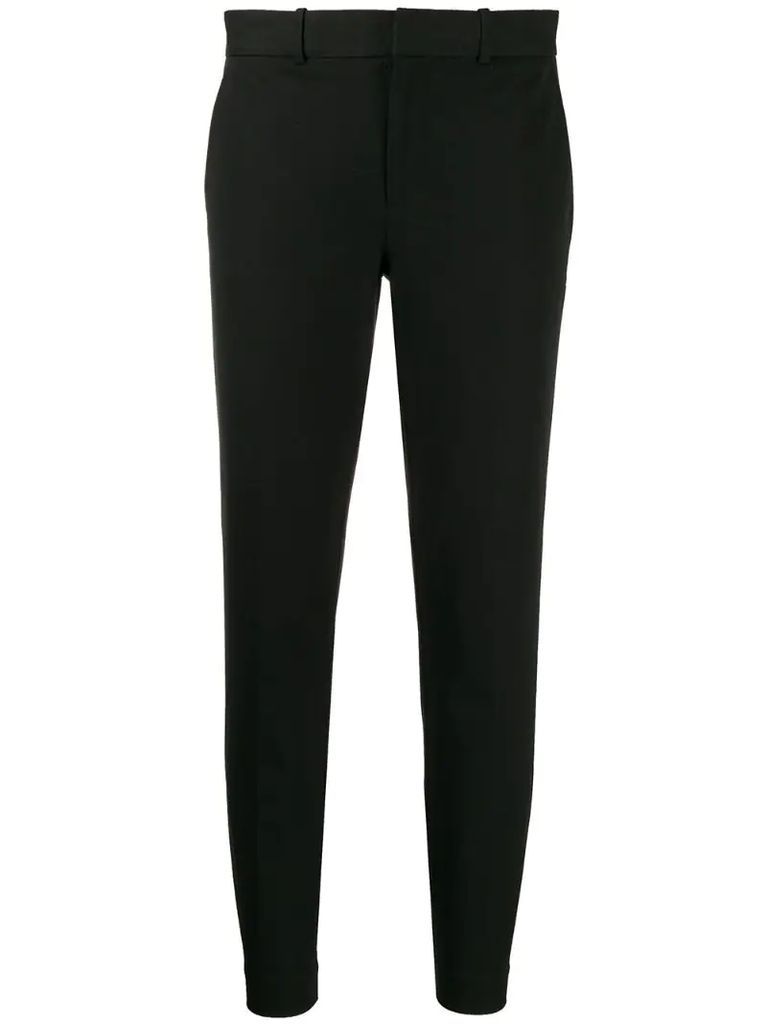 slim-fit tailored trousers