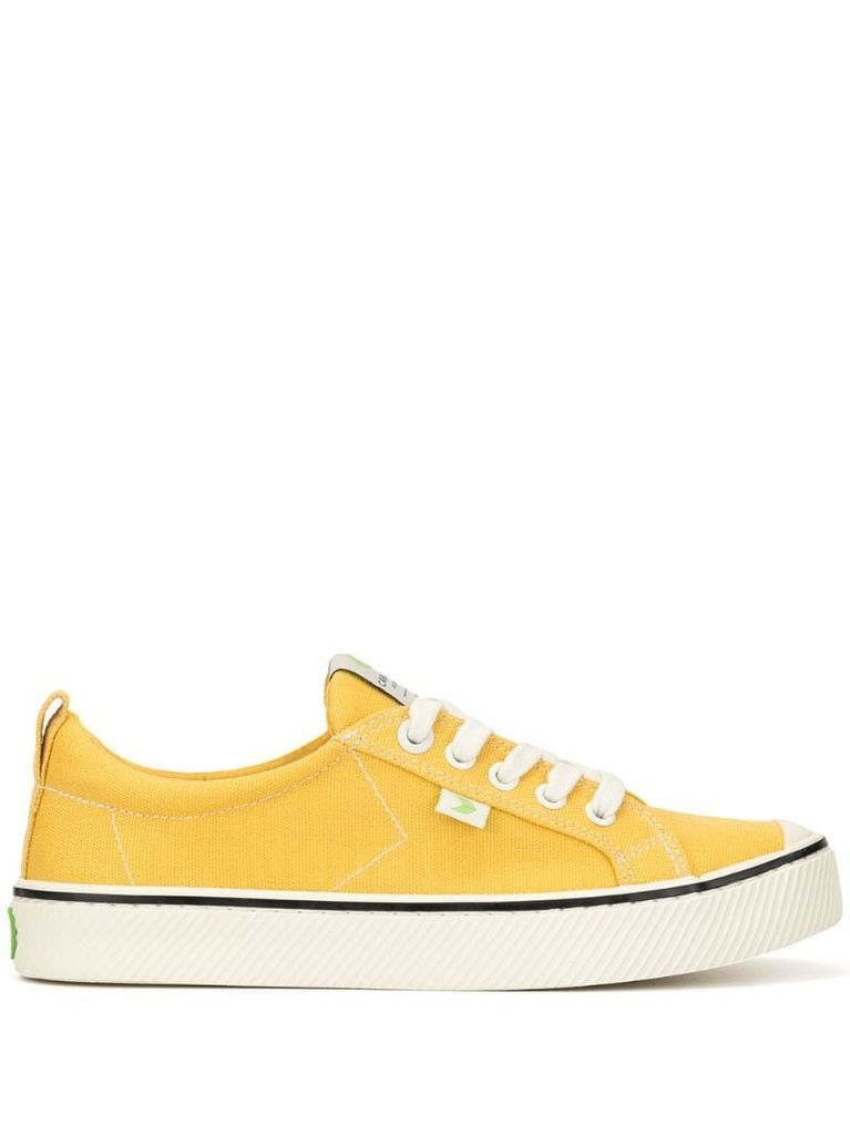 OCA Low Stripe Spice Yellow Canvas Contrast Thread Sneaker