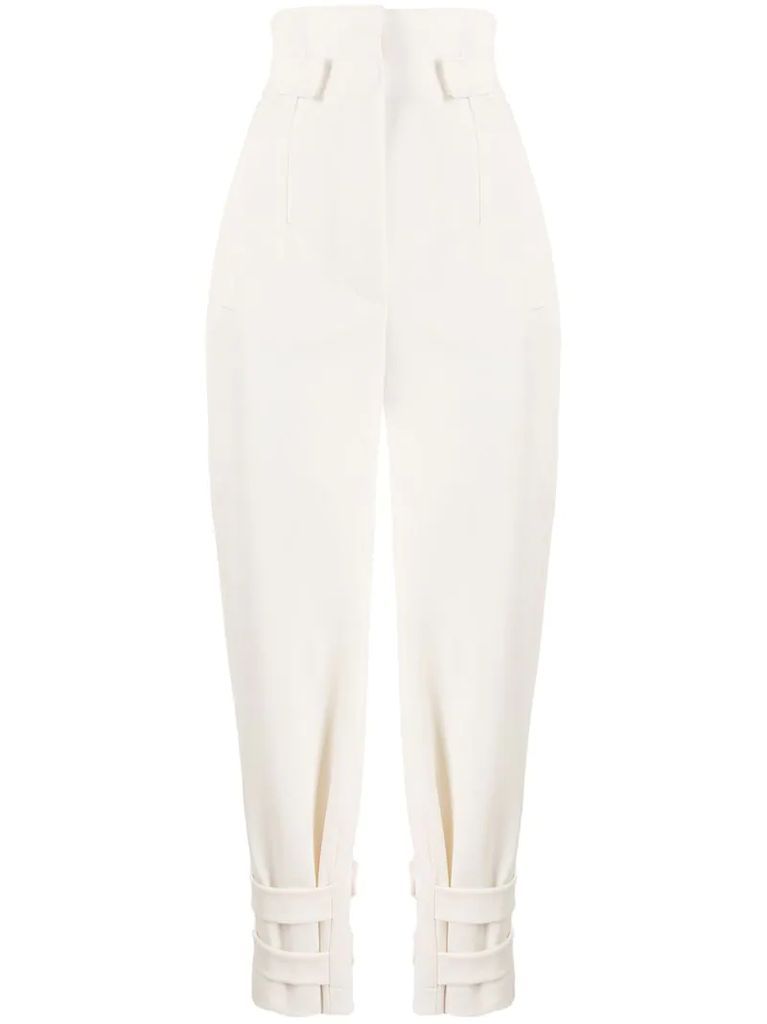 high-waist paperbag trousers