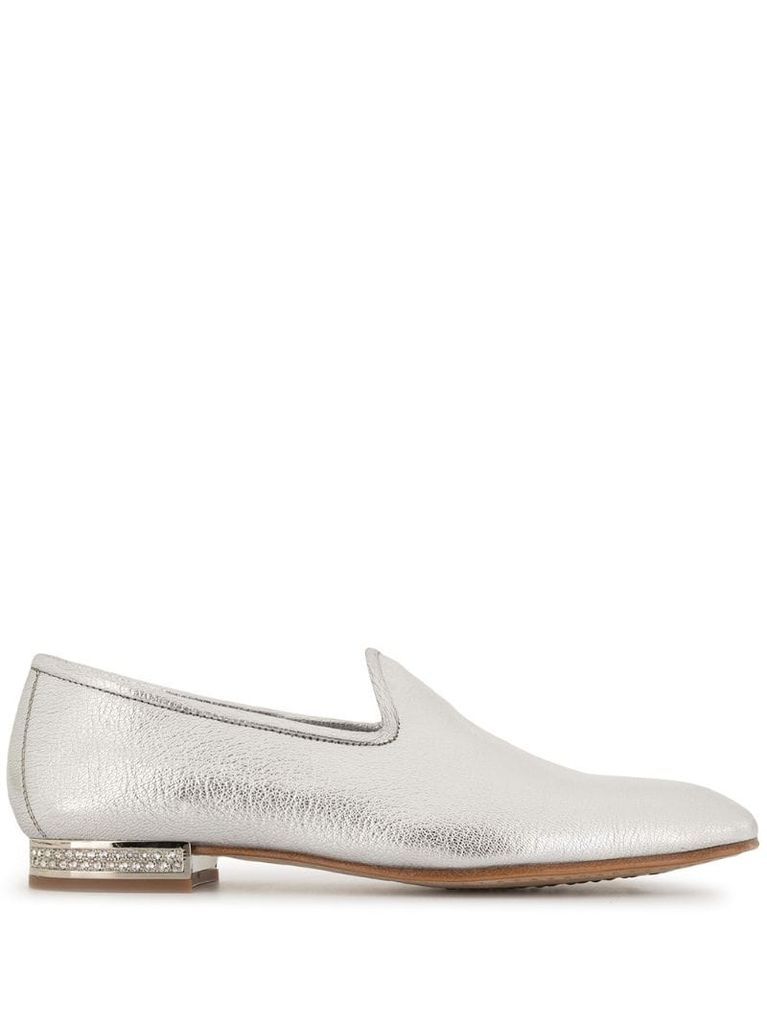 Ginebra crystal-heel loafers