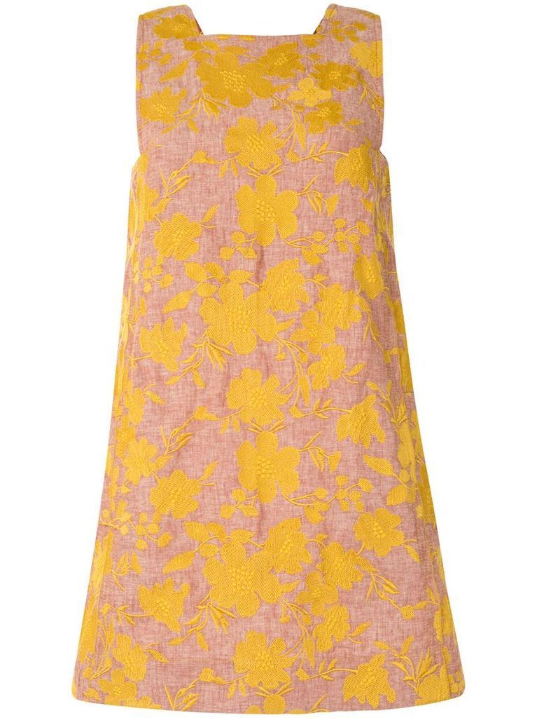 Marigold floral-print mini dress