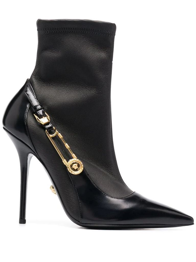 Medusa safety pin detail boots