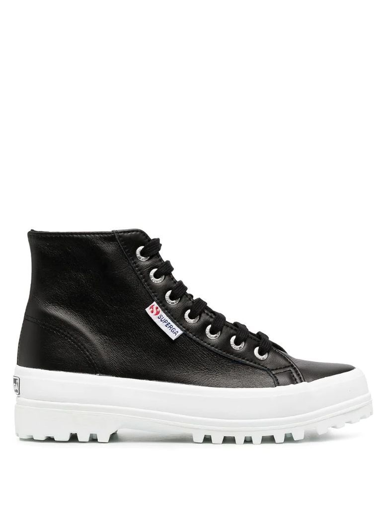 lace-up high top sneakers