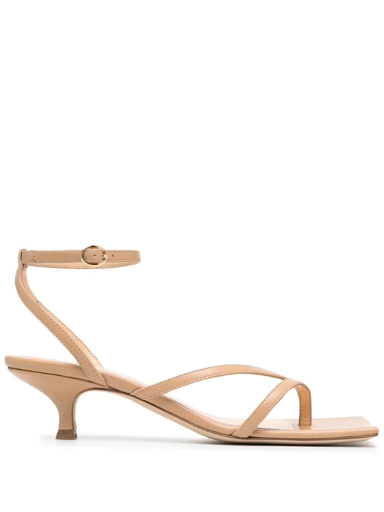 square-toe heeled sandals