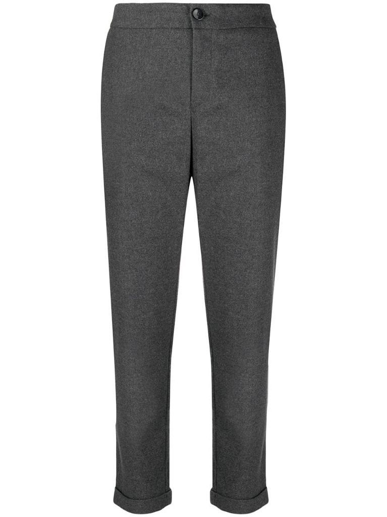 cropped wool trousers