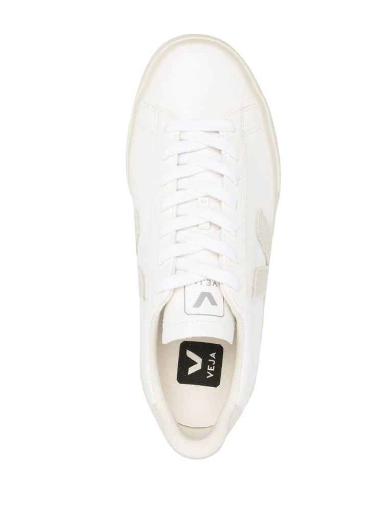 logo patch lace-up sneakers