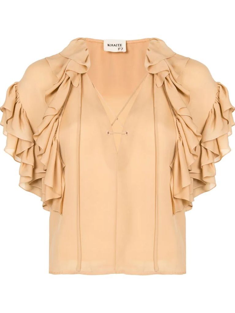 ruffle detail blouse