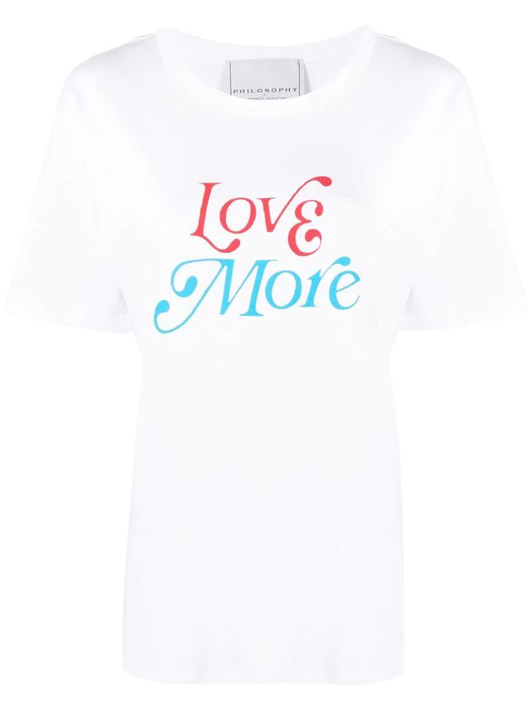 slogan-print short-sleeved t-shirt