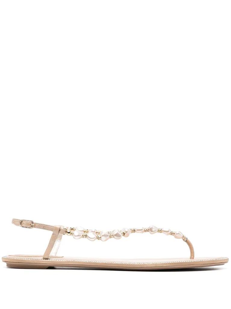 pearl-embellished sandals