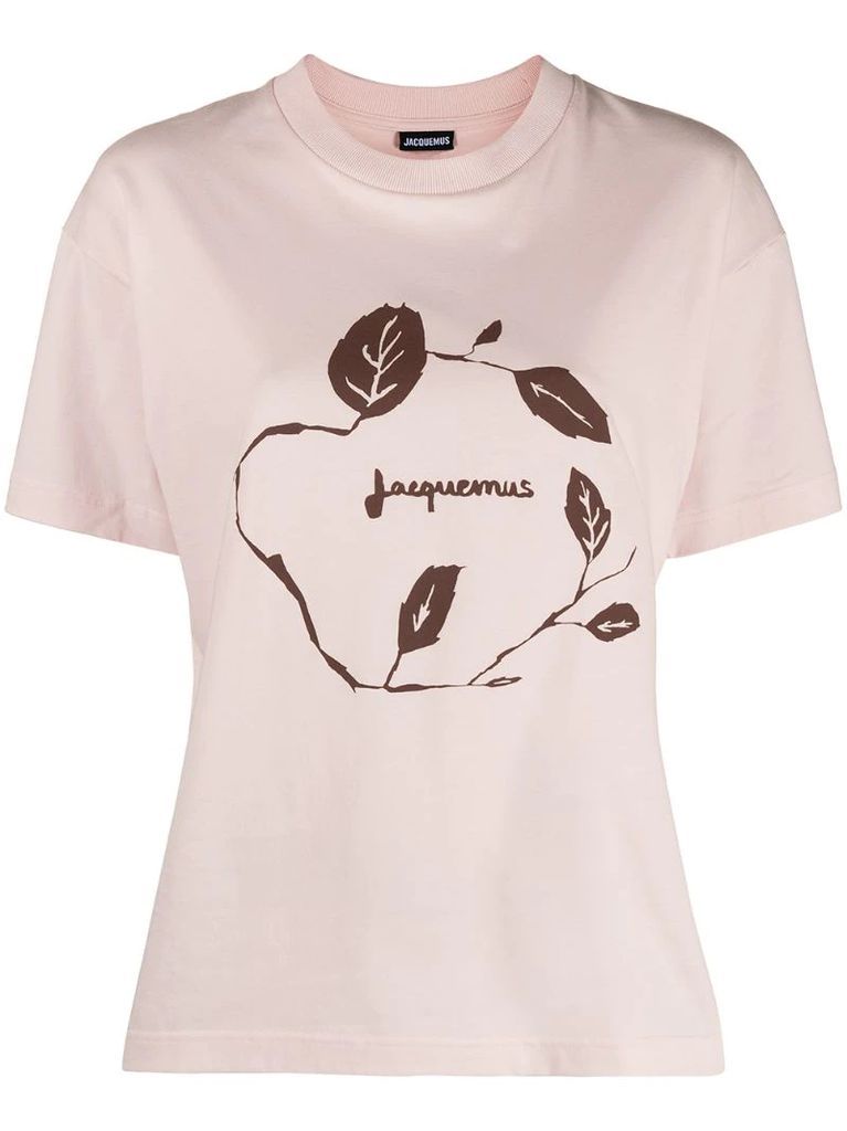leaf logo print T-shirt