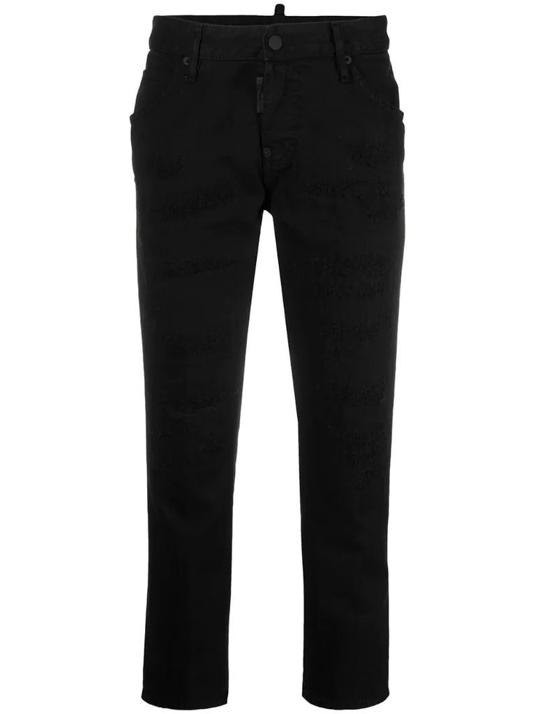 low-rise cropped jeans