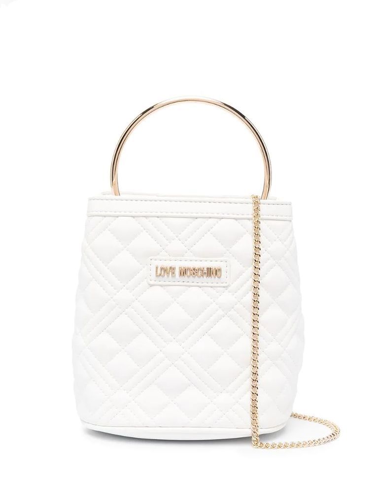 quilted bucket bag