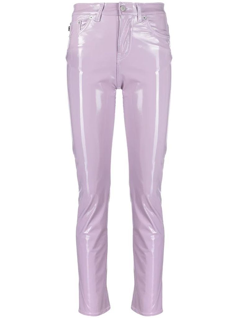 Yves mid-rise glossy trousers