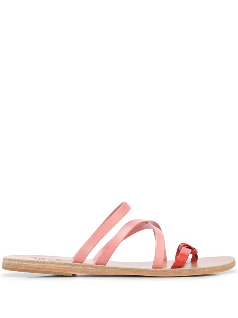 strappy knot detail sandals