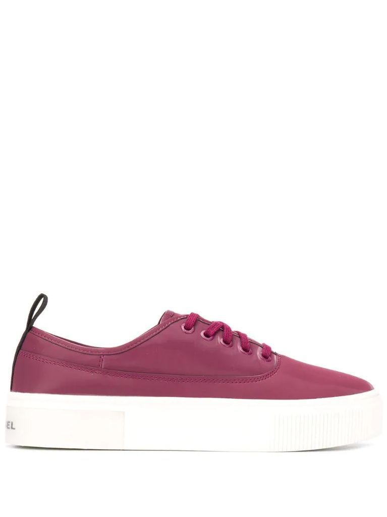 chunky sole plimsoll trainers