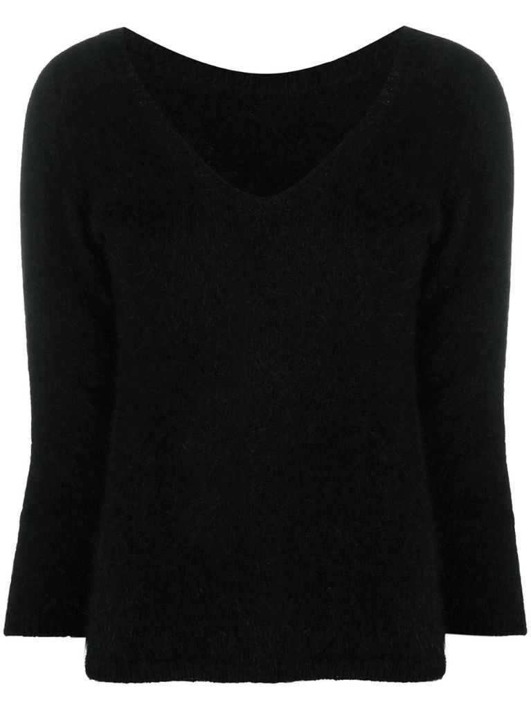 v-neck knitted jumper