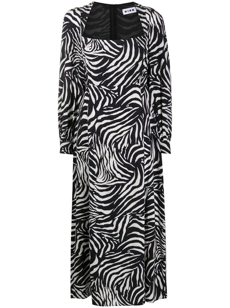 Mara zebra-print dress