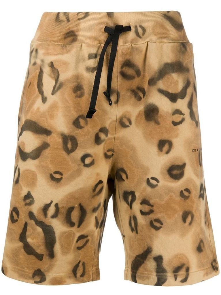 animal print relaxed shorts