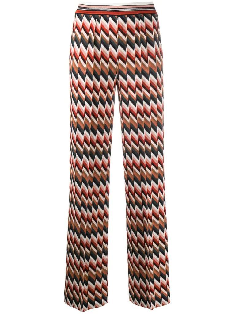 zigzag knit trousers
