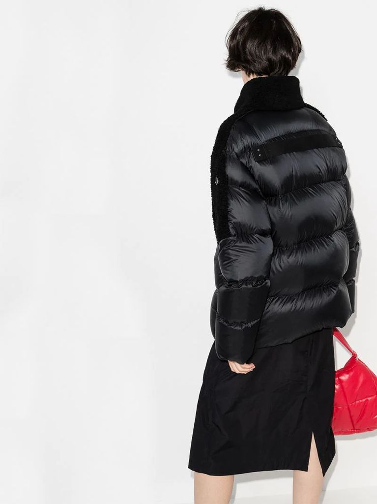 Coyote faux-fur puffer jacket