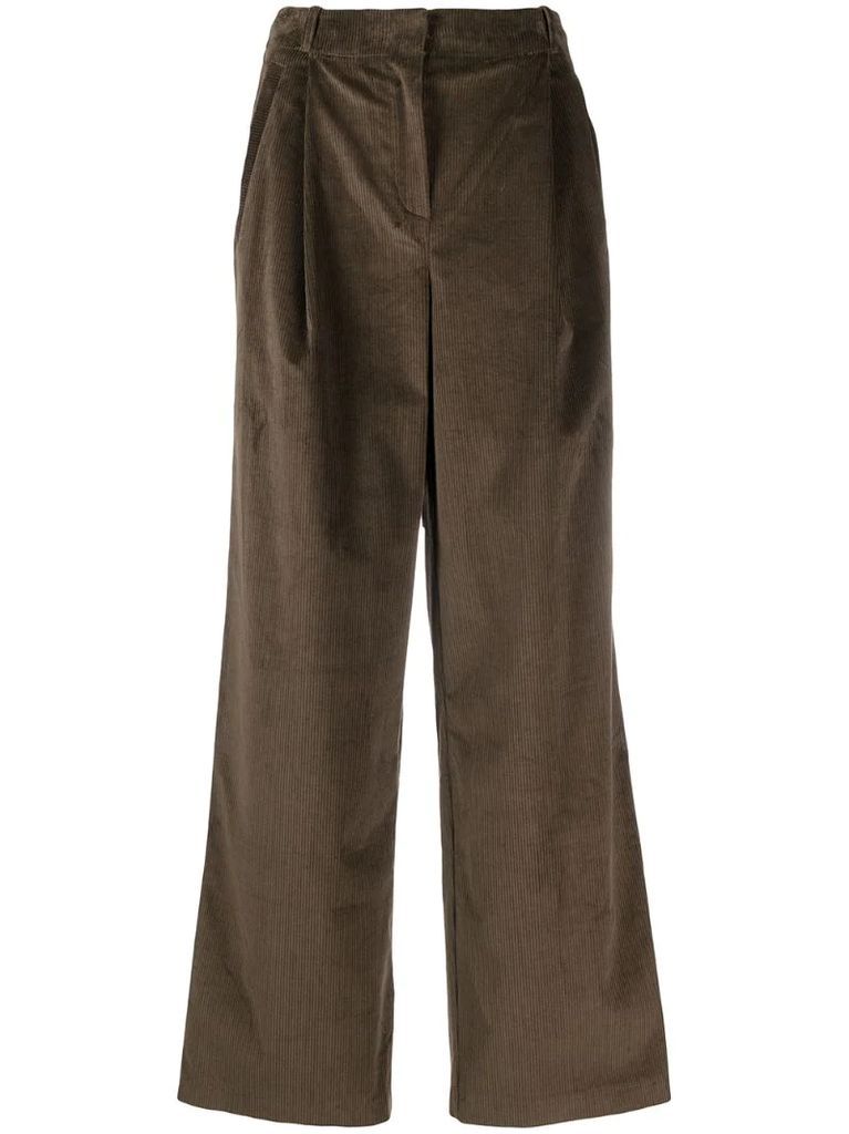 corduroy wide-leg trousers