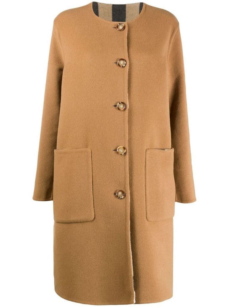 Vintage Check reversible coat