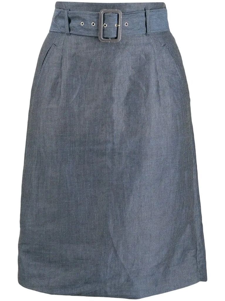 1980s pinstripe skirt