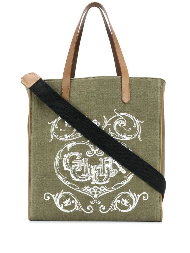 graphic-print tote bag