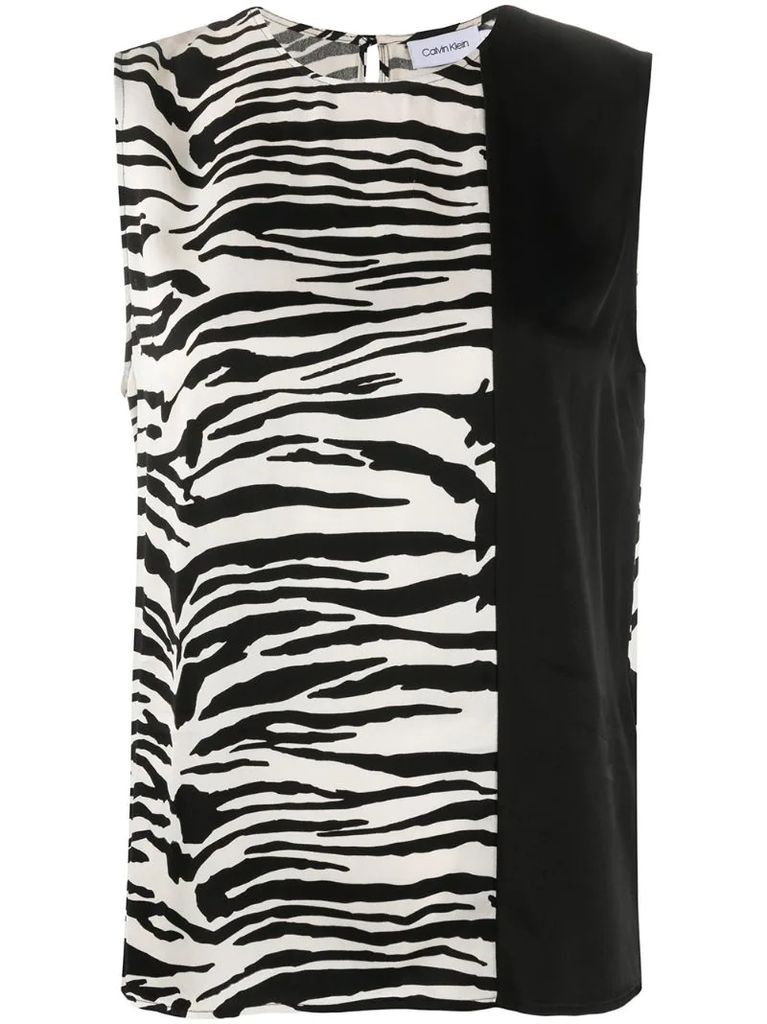 zebra print blouse