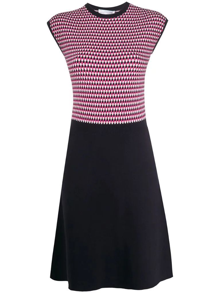 geometric-pattern knitted dress