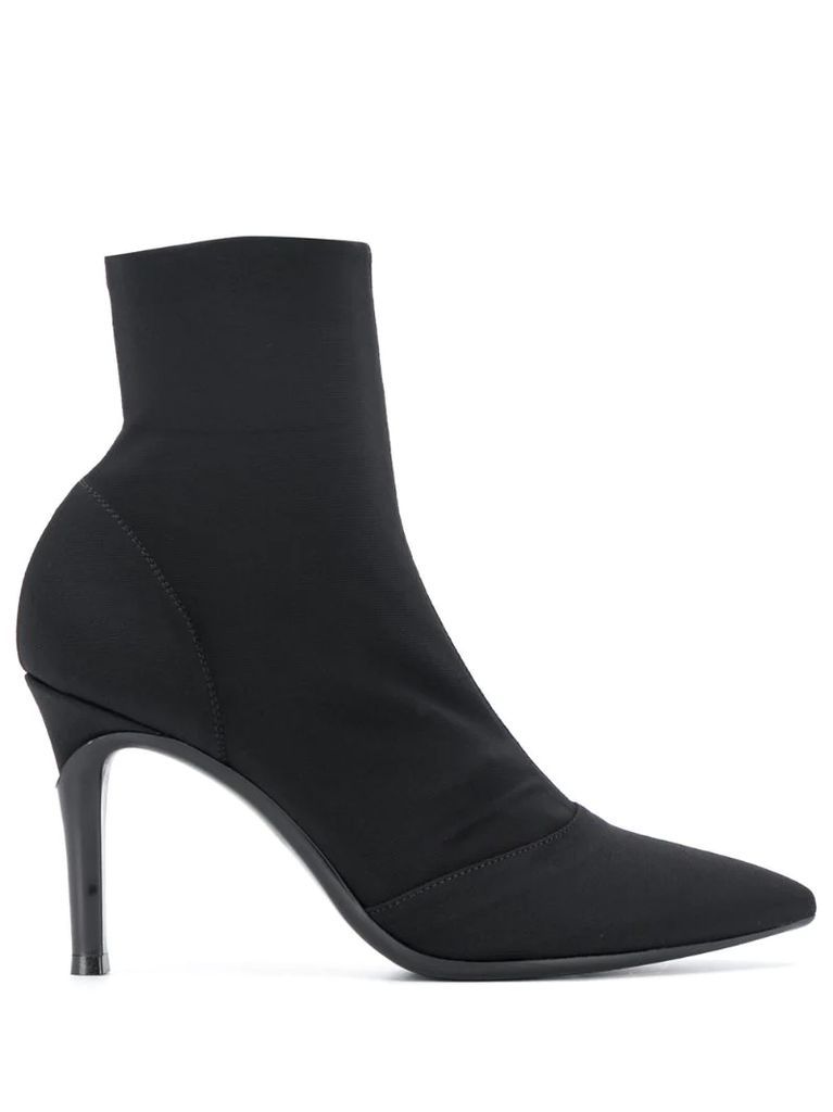 suede-effect 100mm ankle boots